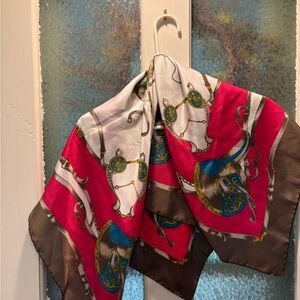 Vintage Carven Paris 100% silk scarf